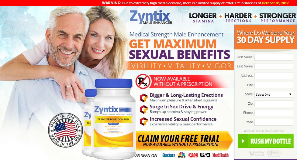 Zyntix Male Enhancement Trial - (US)